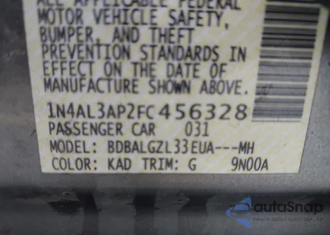 2015 Nissan Altima 2.5 S from USA, damaged, VIN 1N4AL3AP2FC456328